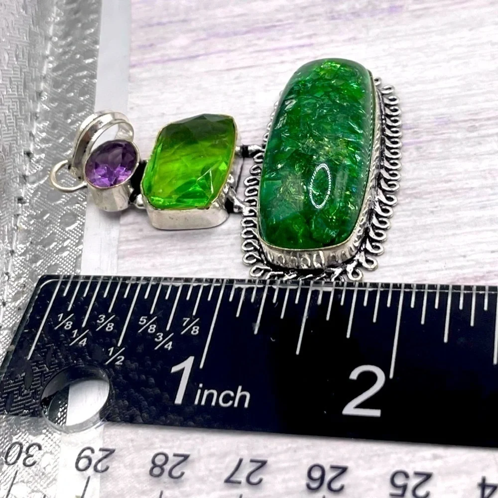 Green Solar Quartz Pendant